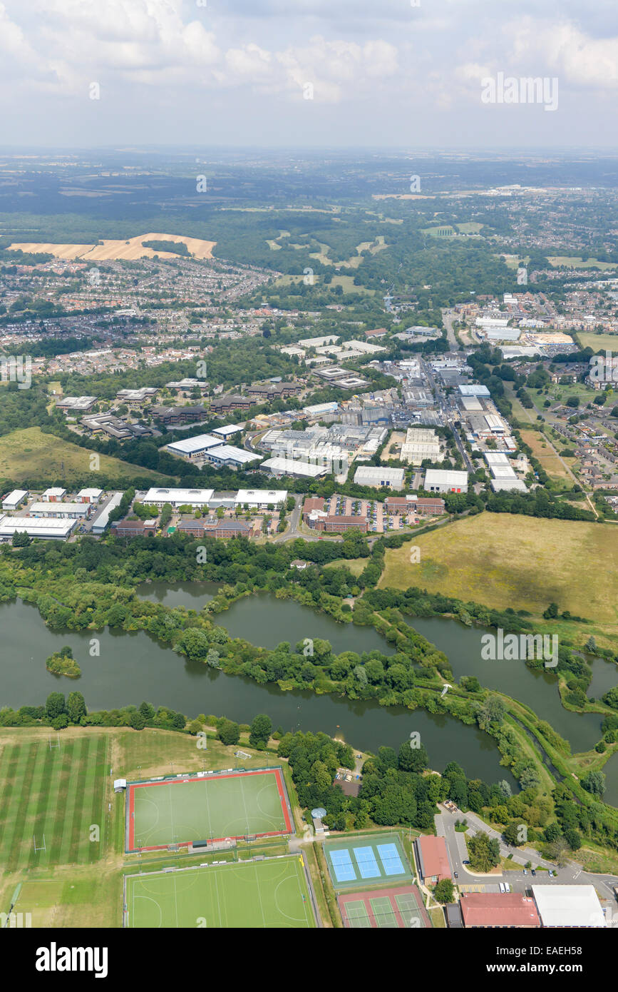 An aerial view of Croxley Green Business Park, near Watford, Hertfordshire Stock Photo Alamy