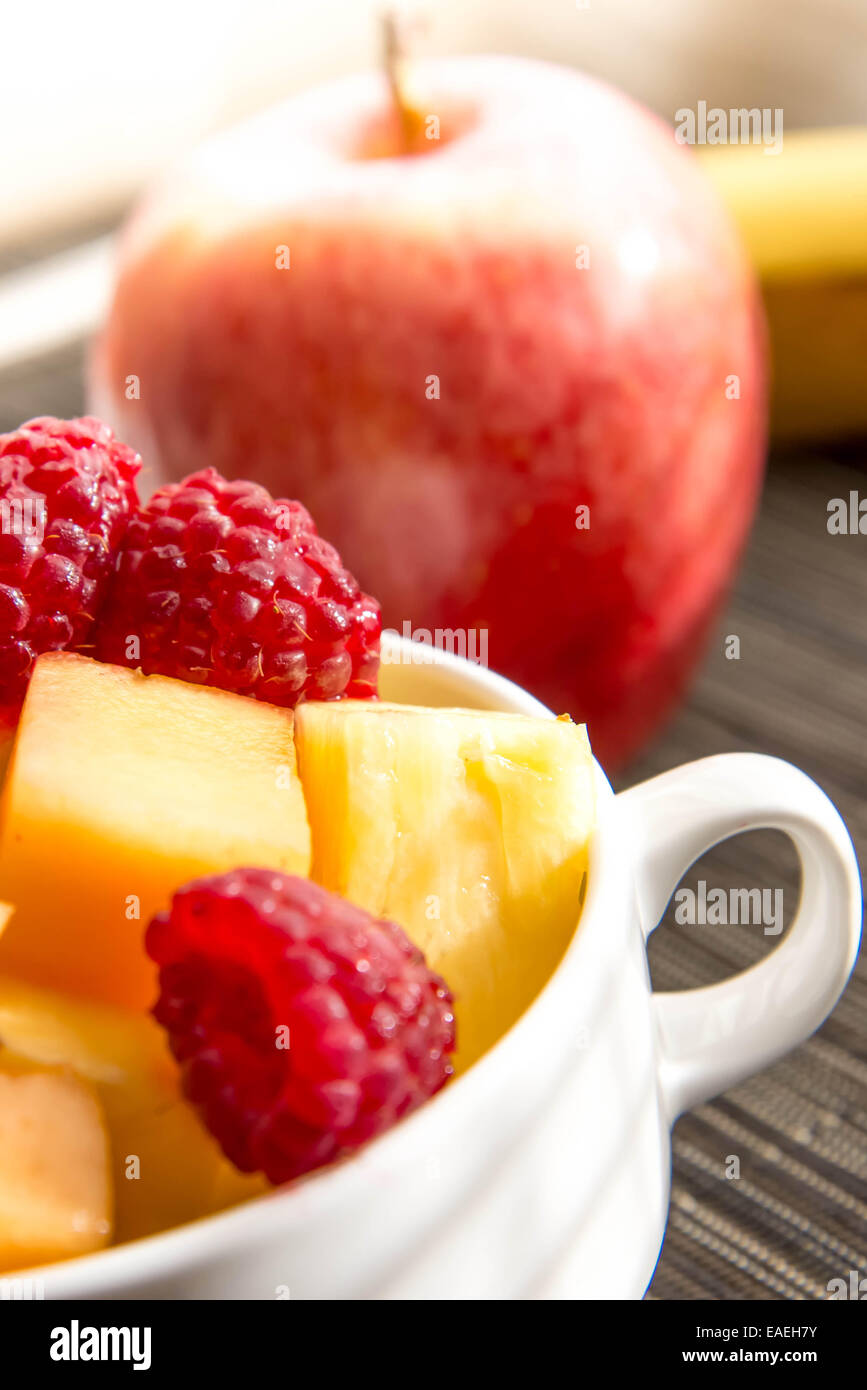 nutritious fresh fruit and orange juice breakfast Stock Photo Alamy