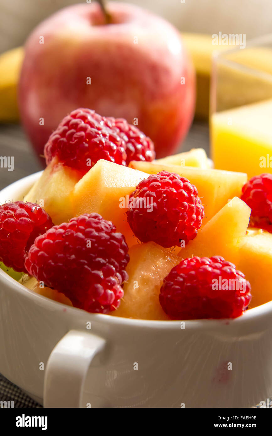 fresh fruit for breakfast, on the table Stock Photo