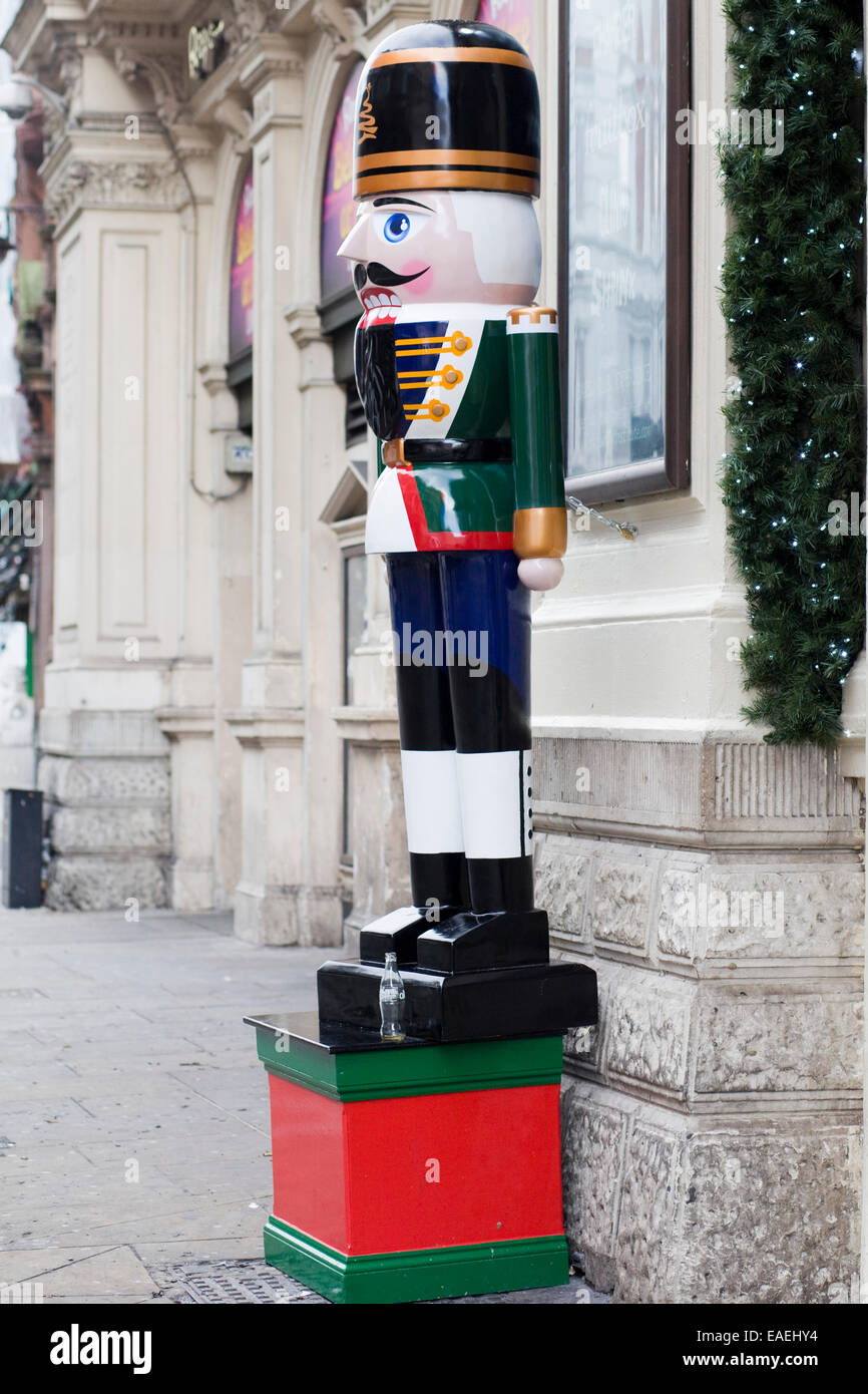 giant wooden nutcracker soldier