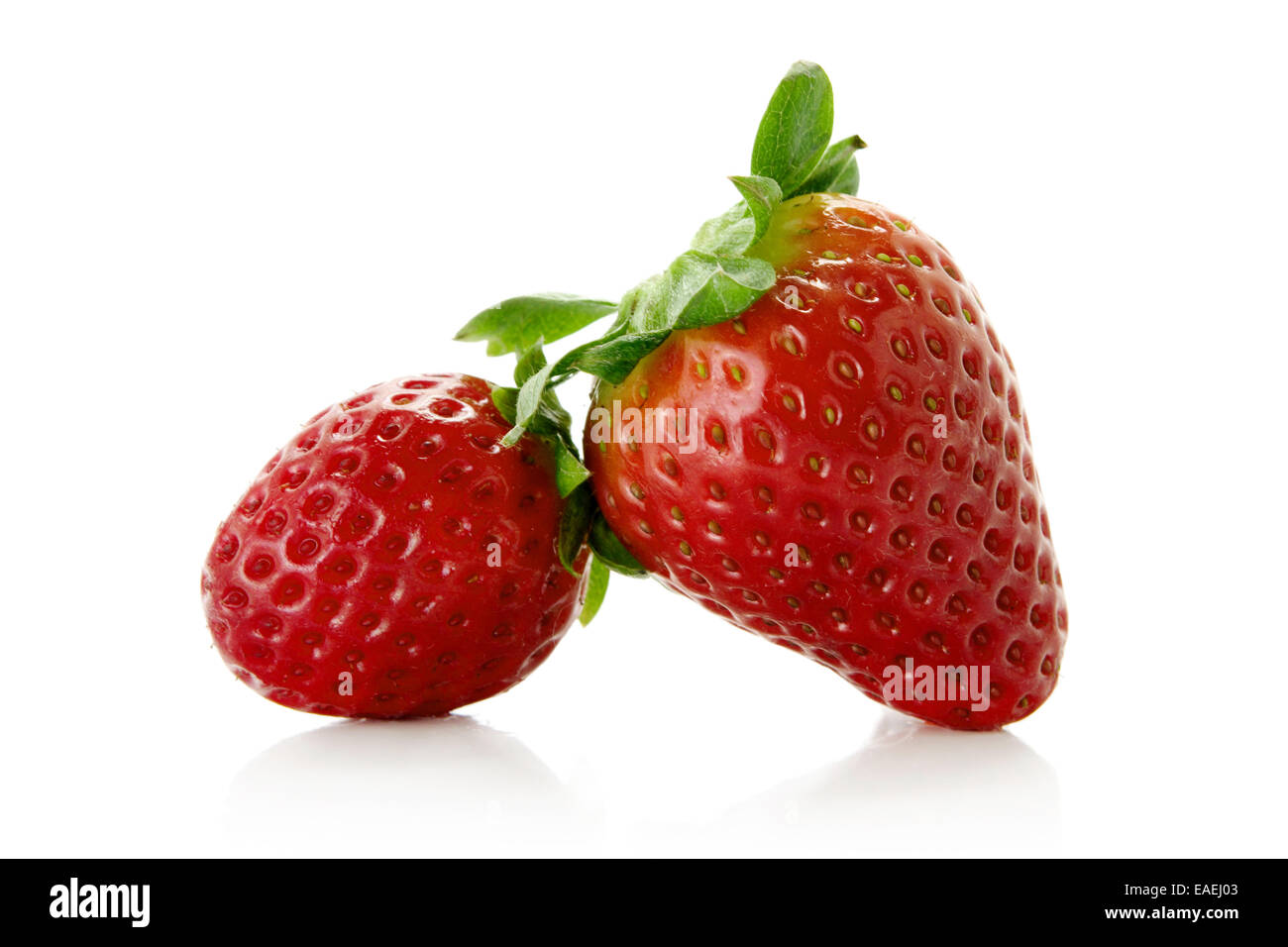 fresh strawberries over white background Stock Photo - Alamy