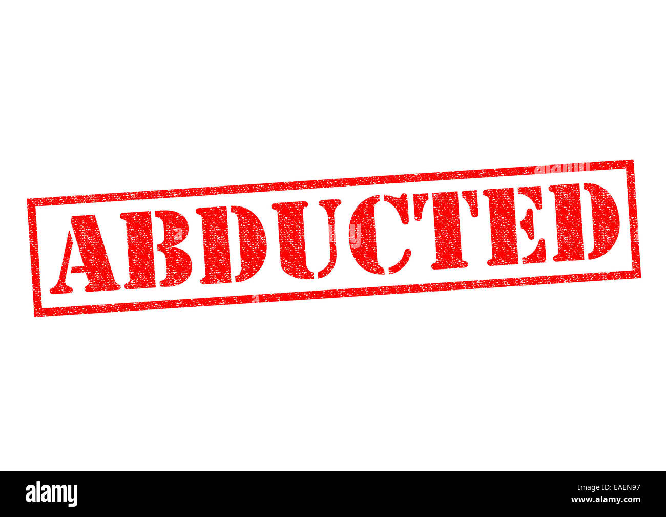ABDUCTED red Rubber Stamp over a white background. Stock Photo