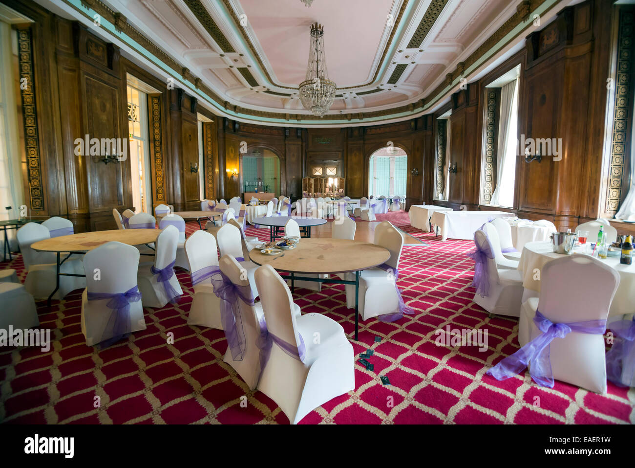 LIVERPOOL, UNITED KINGDOM - JUNE 8, 2014: Halls of the Britannia Adelphi Hotel is located at Ranelagh Place, Liverpool city cent Stock Photo