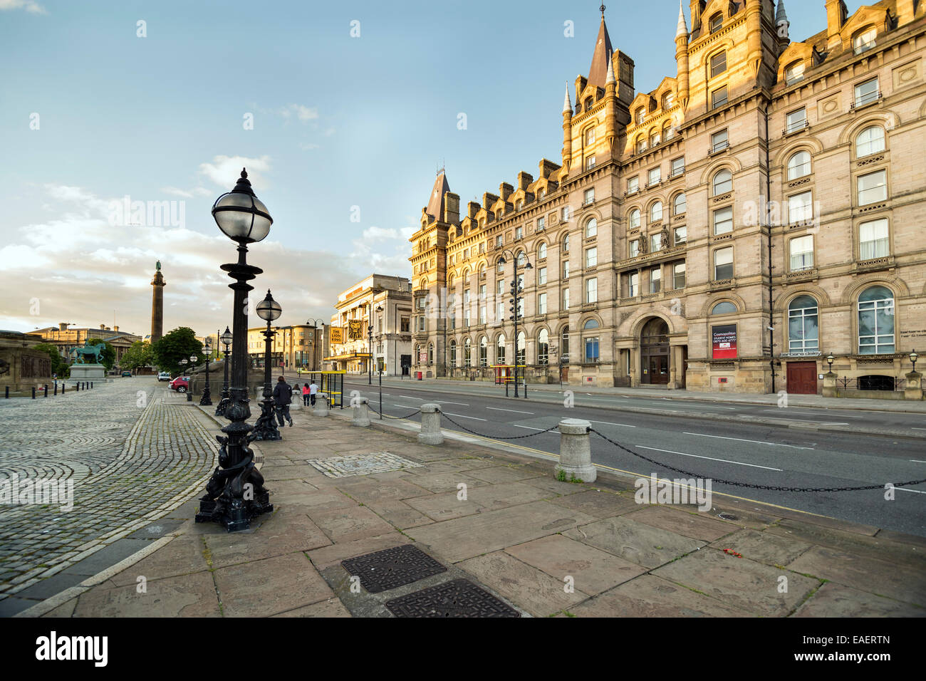 LIVERPOOL, UNITED KINGDOM - JUNE 8, 2014: The former North Western Hotel is on the east side of Lime Street, Liverpool, England. Stock Photo