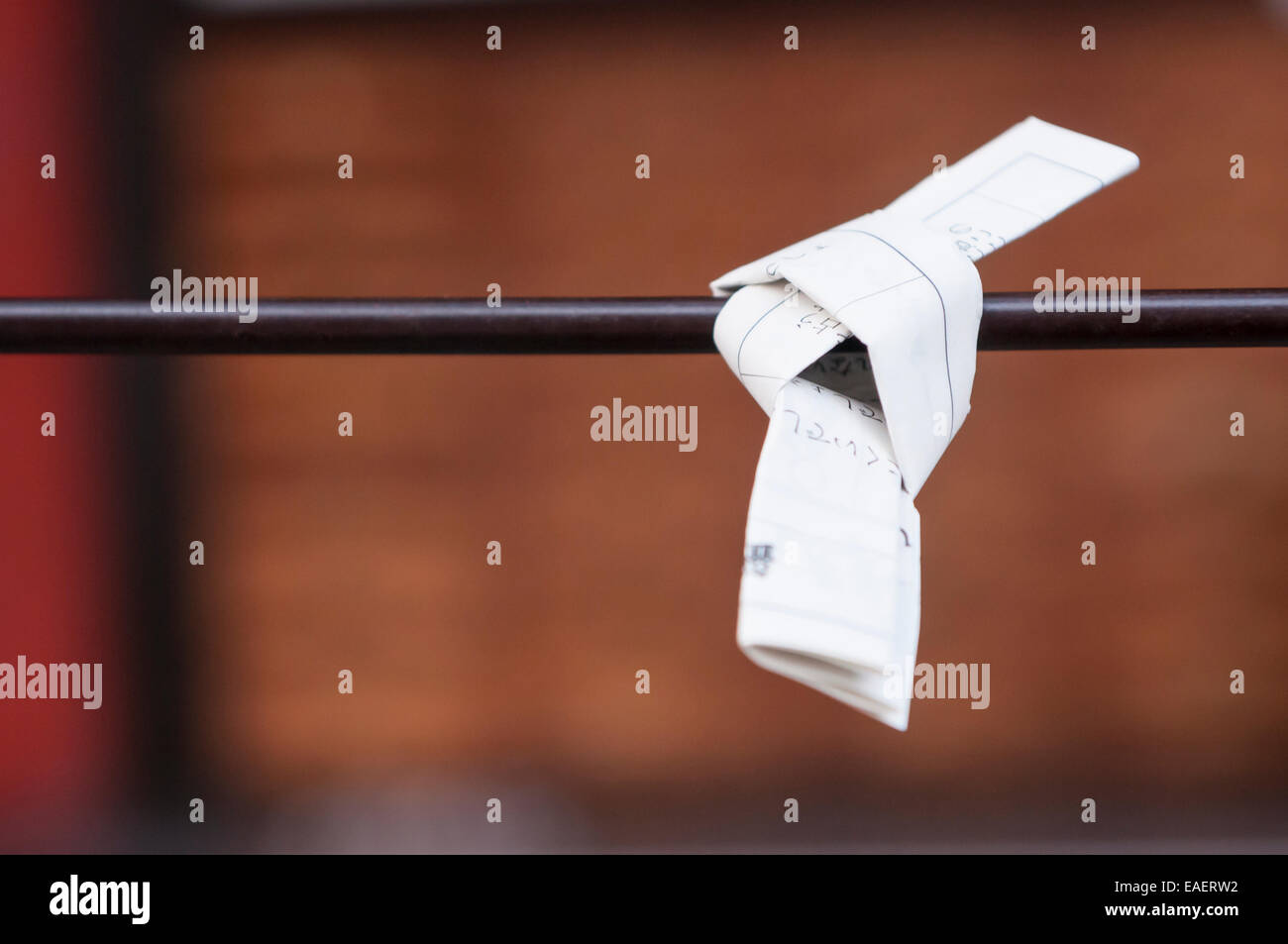 Omikuji, prayer papers, Sensoji, Buddhist temple, Asakusa, Tokyo