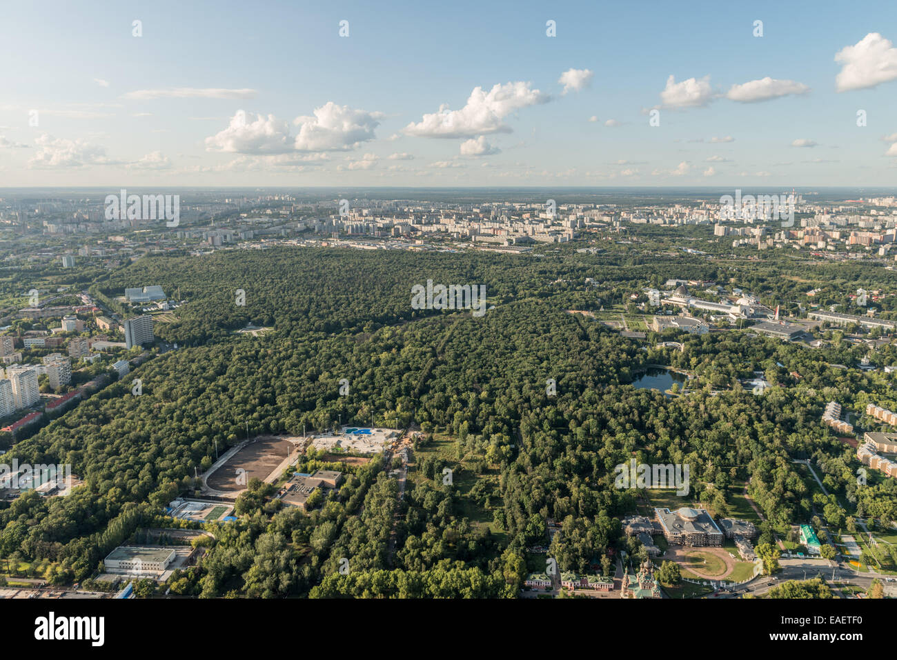 Ostankino Tower is a television and radio tower in Moscow Stock Photo