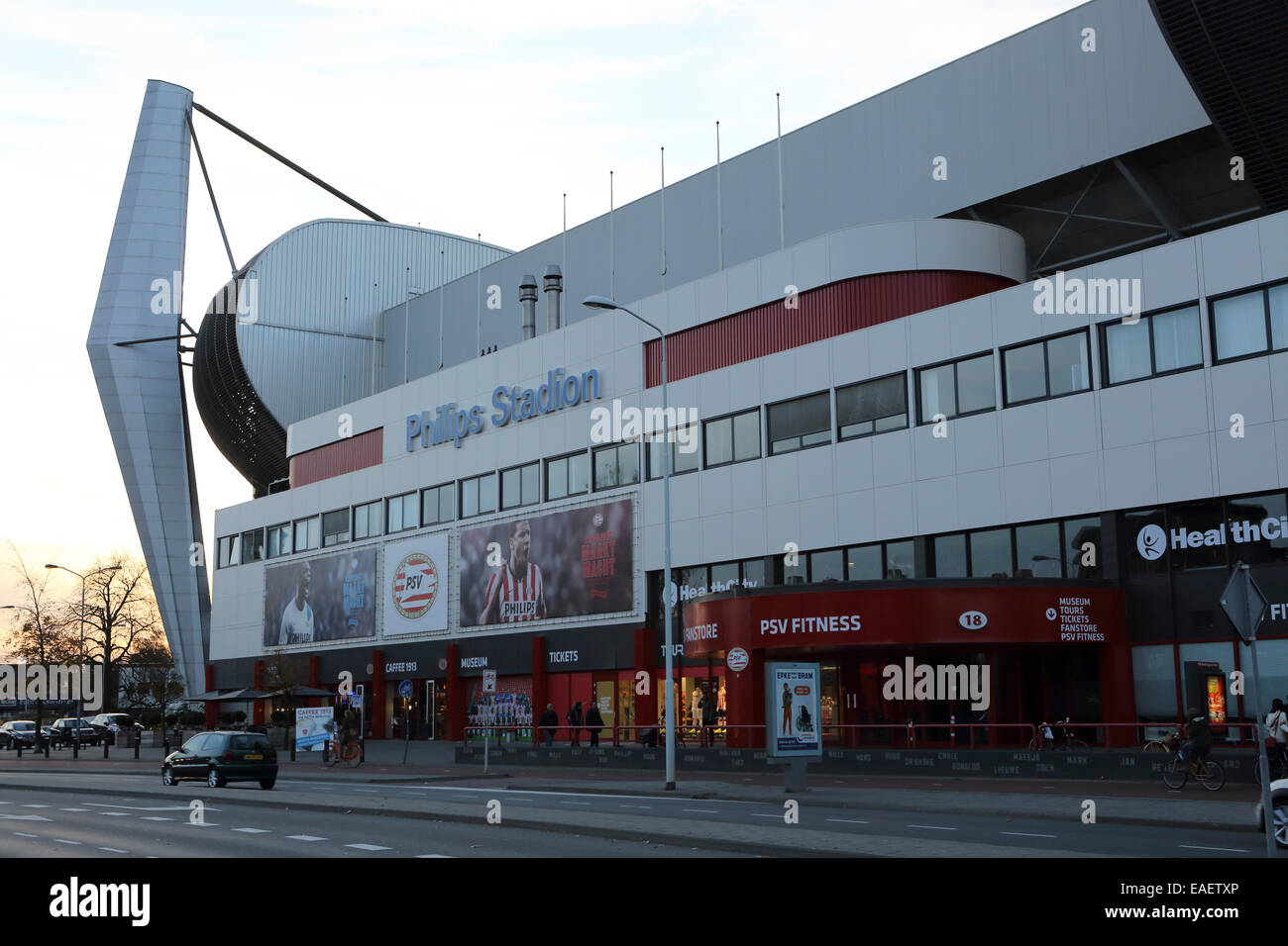 The Philips Stadium in Eindhoven, the Netherlands. The stadium is the home ground of PSV Eindhoven. Stock Photo