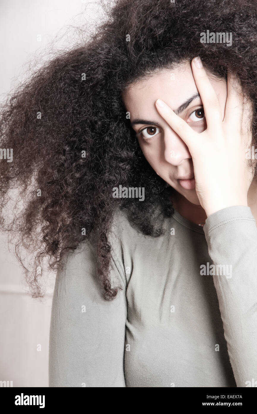 portrait-of-a-sad-latin-woman-stock-photo-alamy