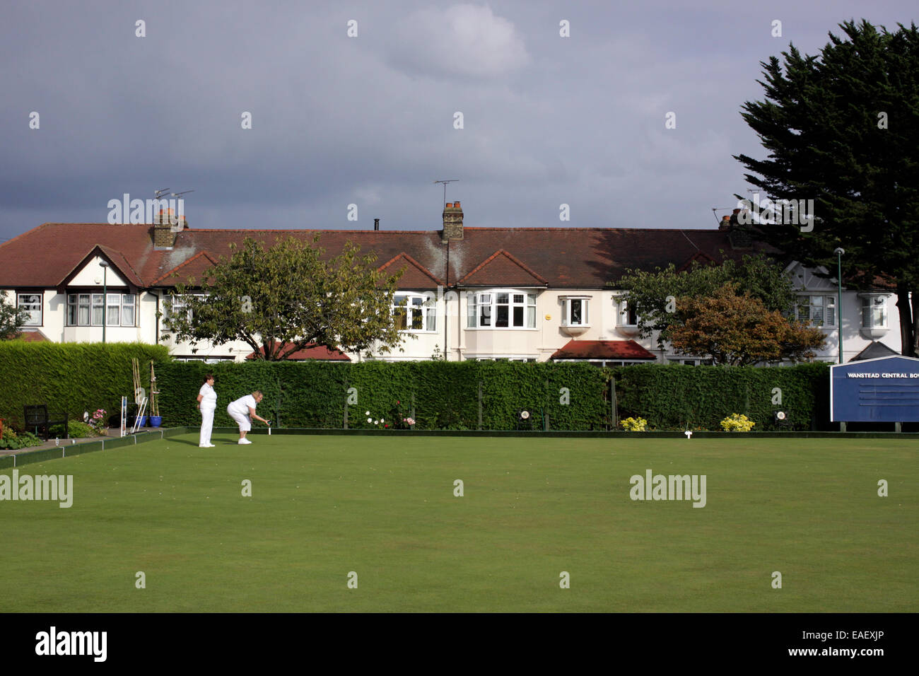 Wanstead bowling club in East London Stock Photo