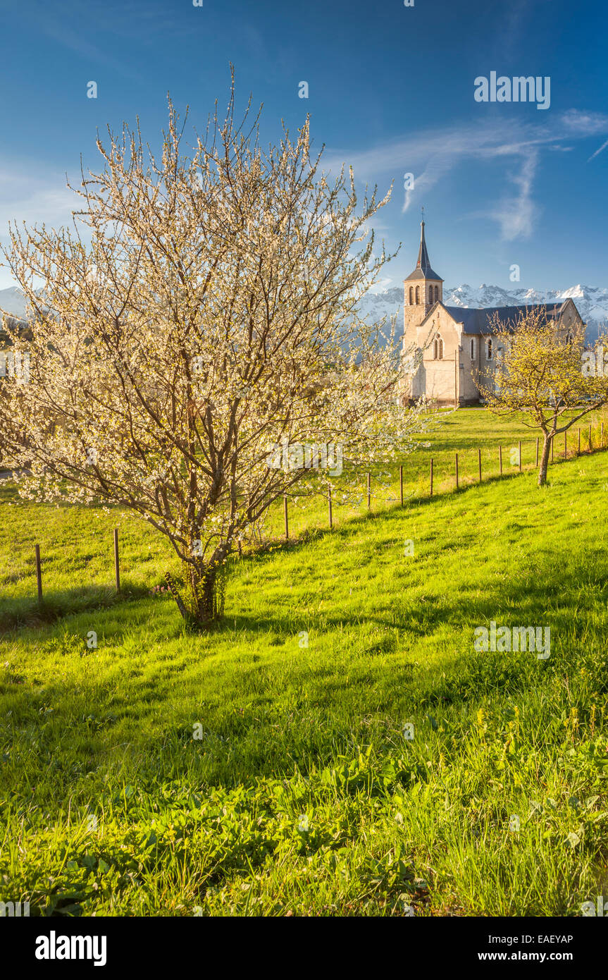 Church of Saint Bernard, Natural Park of Le Chartreuse, Isère, Rhône-Alpes, France Stock Photo