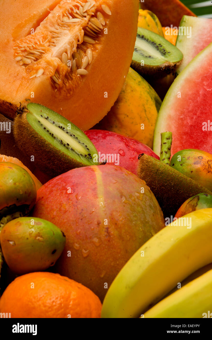 Group of Tropical Fruits Stock Photo