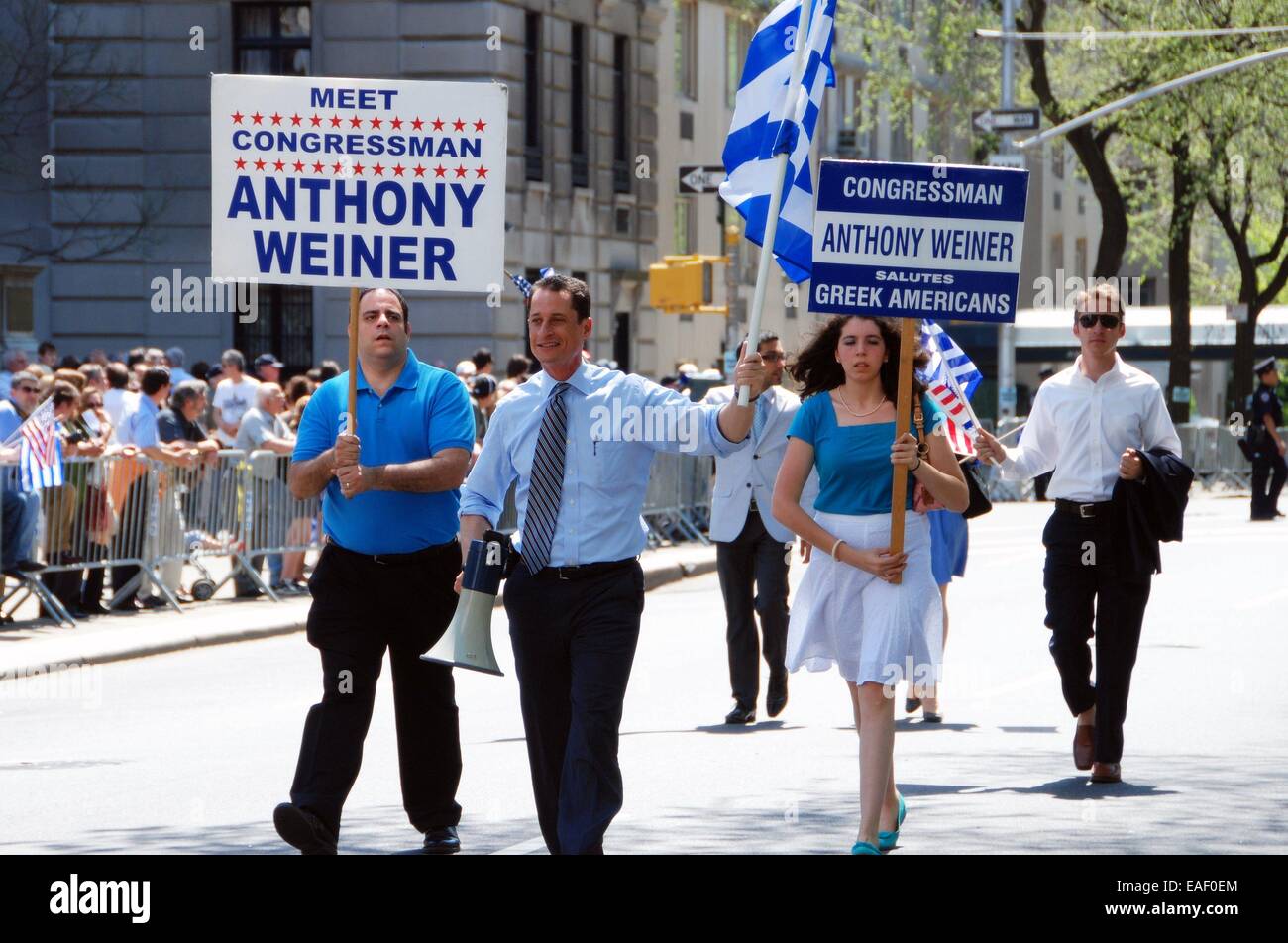 NYC Former New York Congressman Anthony Weiner marching in the annual