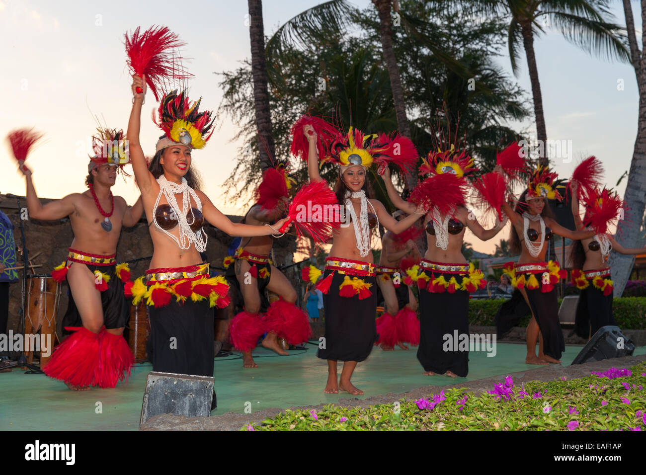 Luau at the marriott Hotel, Hawaii, USA Stock Photo Alamy