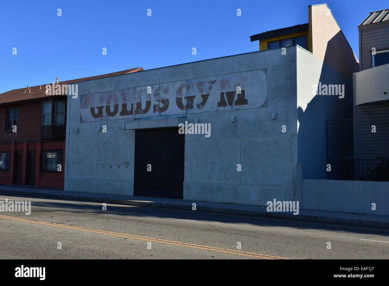 The building that used to house the old Gold Golds Gym in Venice Beach, California. Stock Photo
