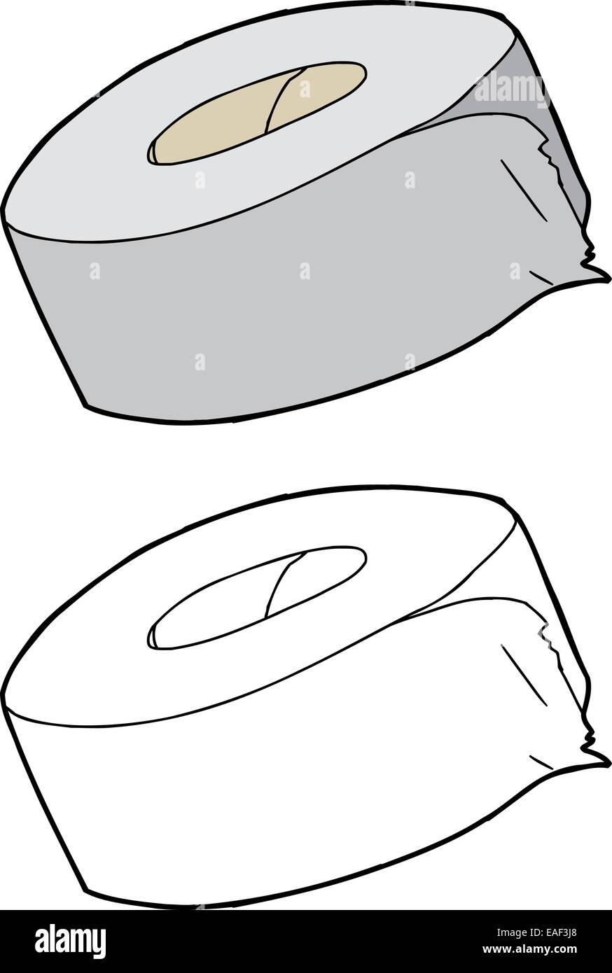 Single isolated roll of duct tape over white Stock Photo Alamy