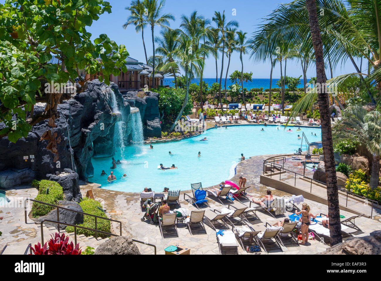 Outdoor swimming poll at Hilton - Outdoor Swimming Poll At Hilton Waikoloa Village Big Island Hawaii EAF3R3