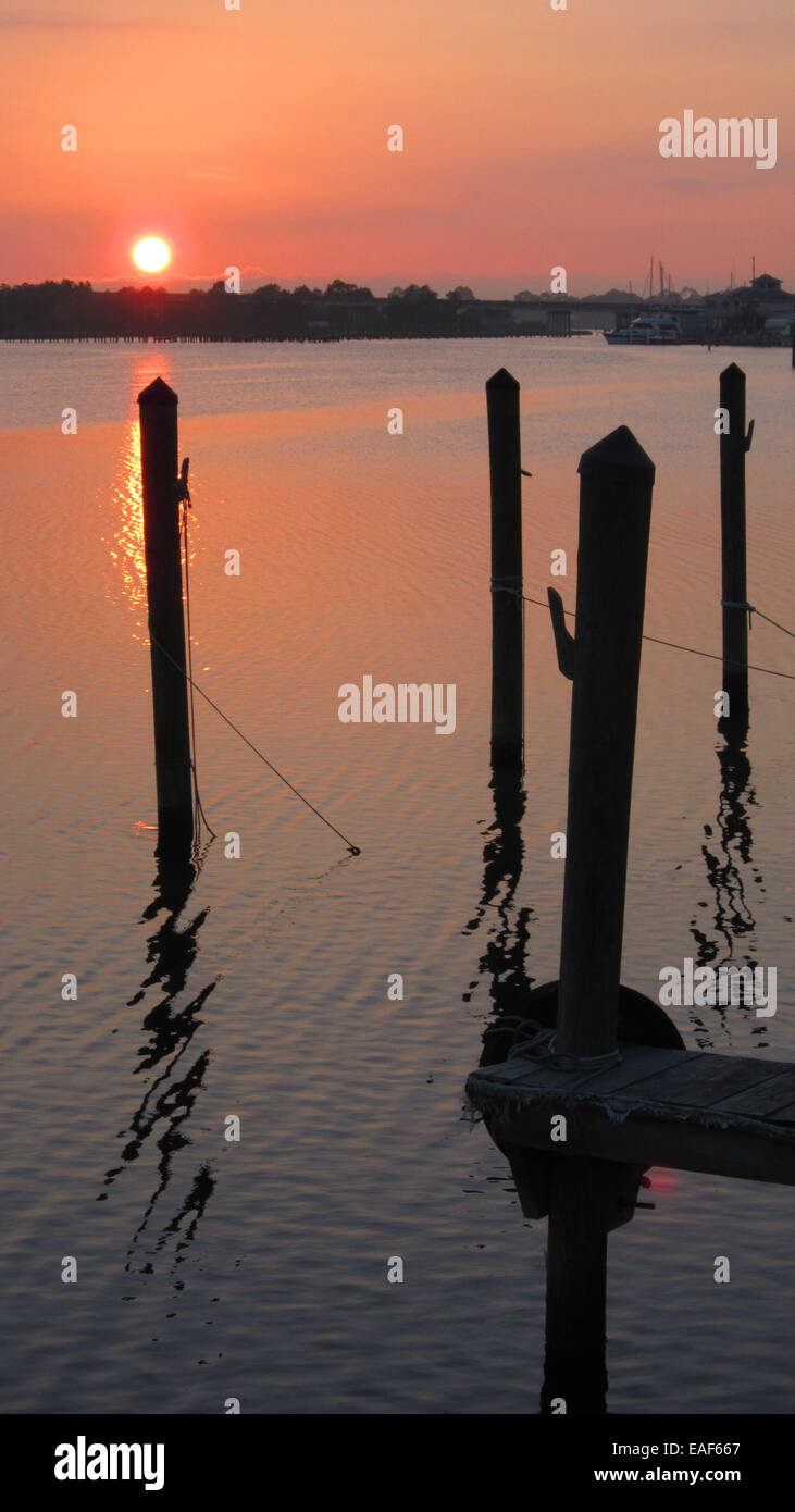 Carabelle Florida sunset - Stock Image