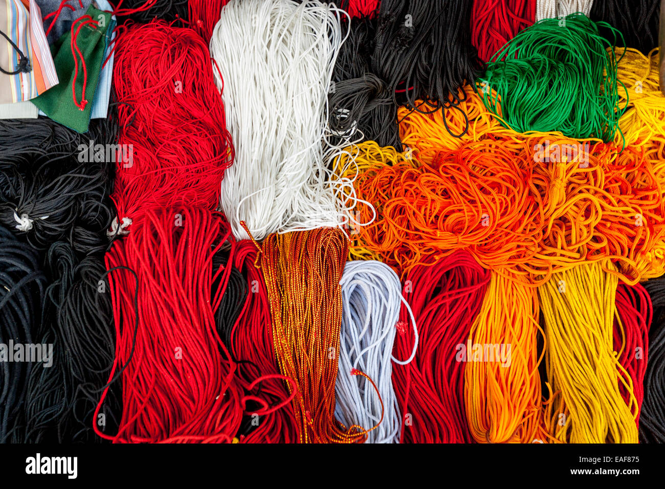 Colourful Rope/String for Sale Street Market, Bangalore, Karnataka ...
