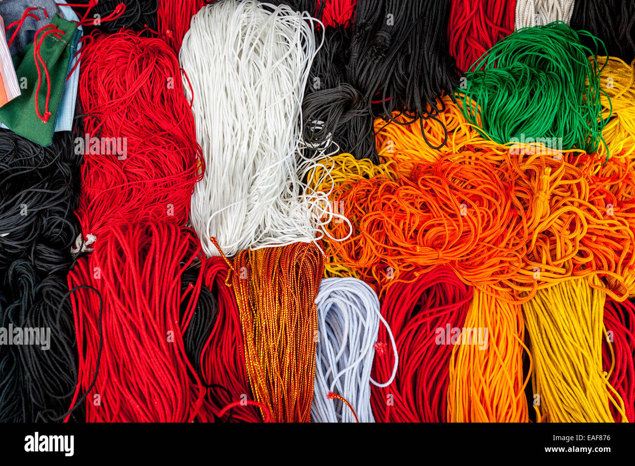 Colourful Rope/String for Sale Street Market, Bangalore, Karnataka ...
