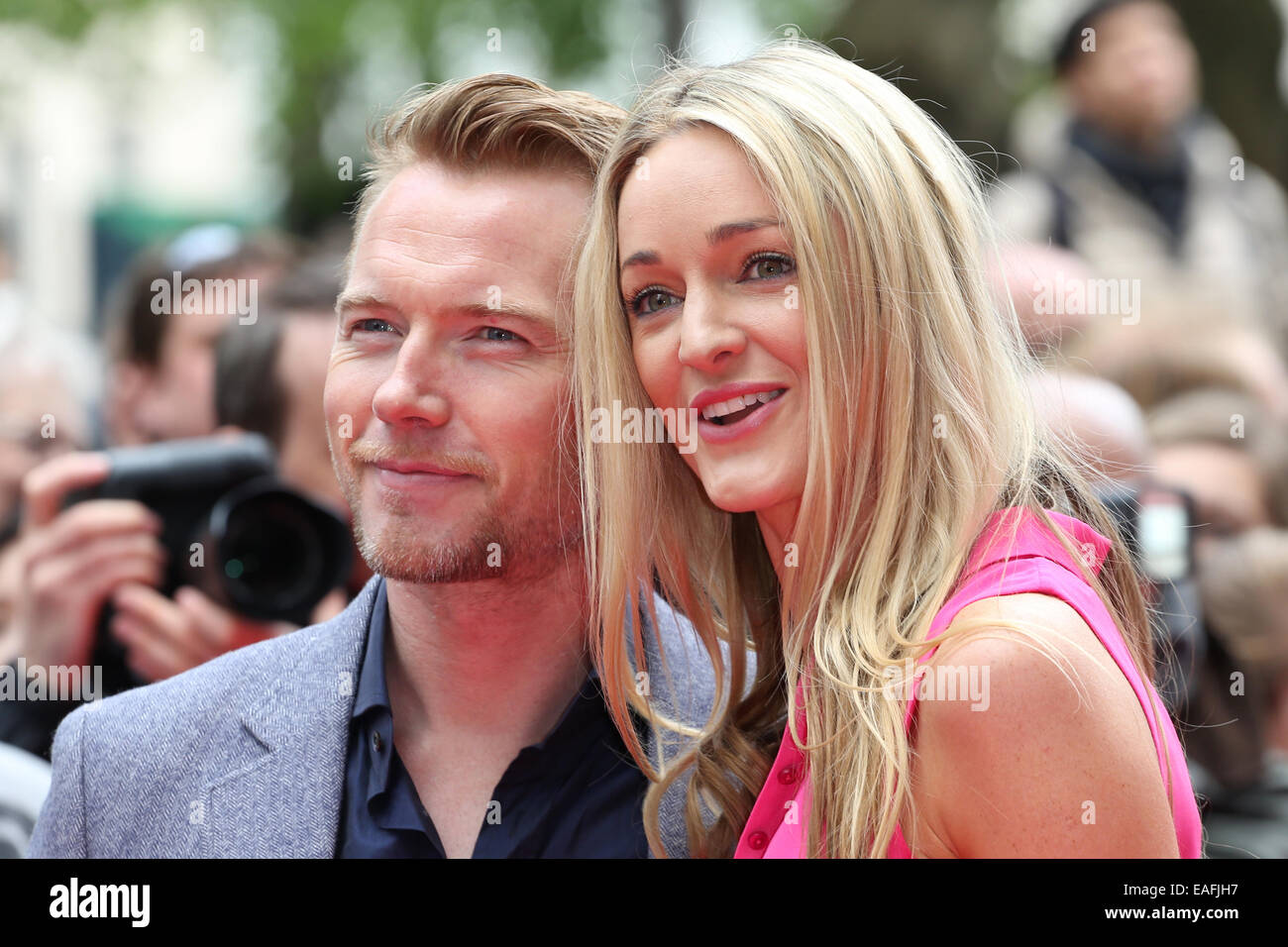 'Postman Pat: The Movie' premiere - Arrivals  held at the Odeon West End  Featuring: Ronan Keating,Storm Uechtritz Where: London, United Kingdom When: 11 May 2013 Stock Photo