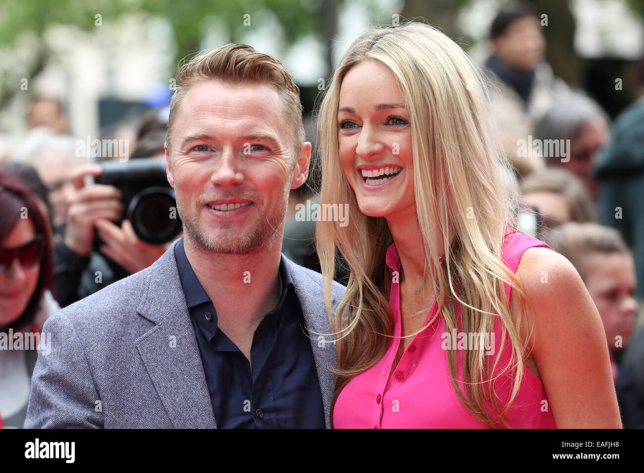 'Postman Pat: The Movie' premiere - Arrivals  held at the Odeon West End  Featuring: Ronan Keating,Storm Uechtritz Where: London, United Kingdom When: 11 May 2013 Stock Photo