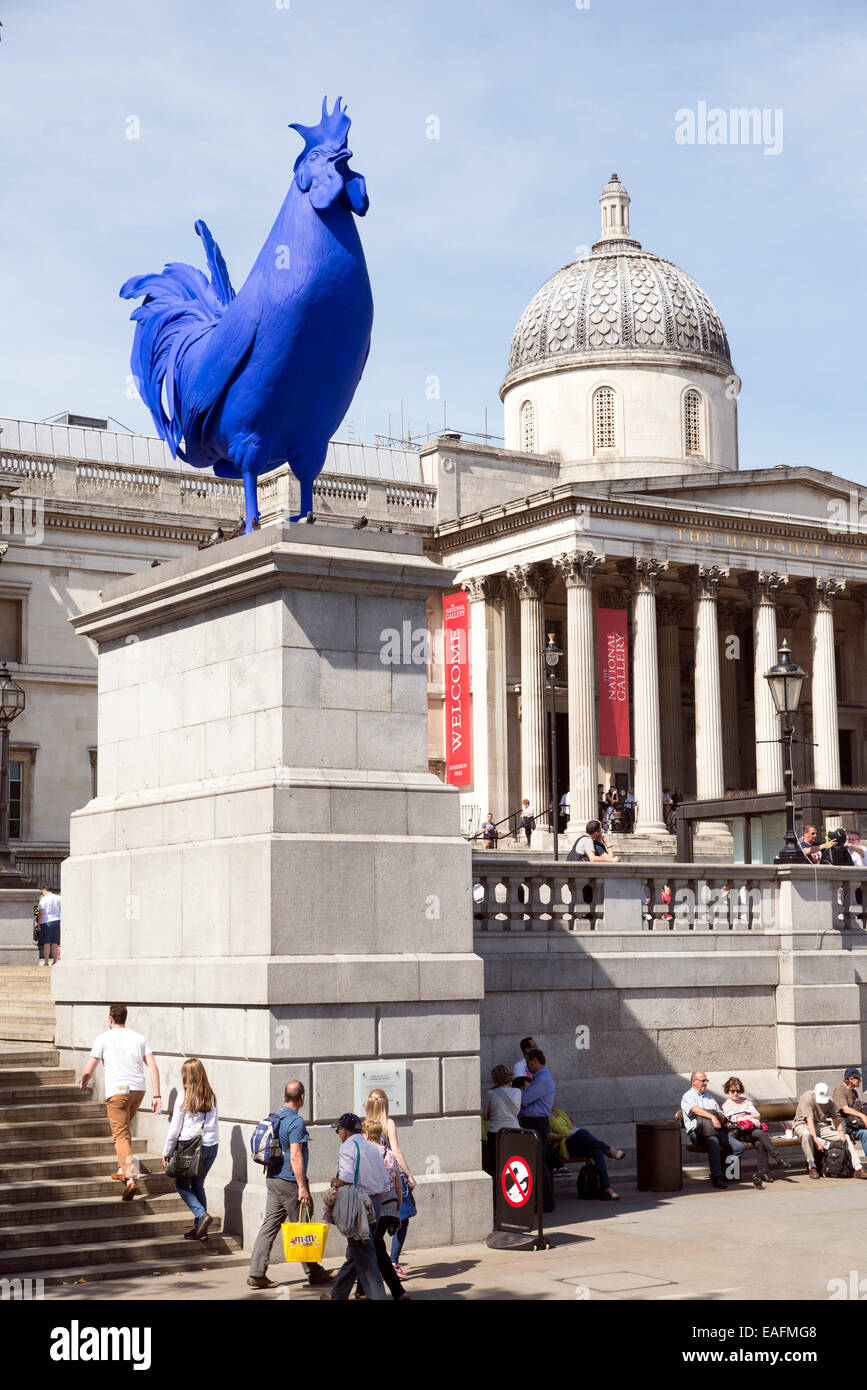 LONDON, UNITED KINGDOM - JUNE 6, 2014: The National Gallery, London. View of The National Gallery and The National Portrait Gall Stock Photo