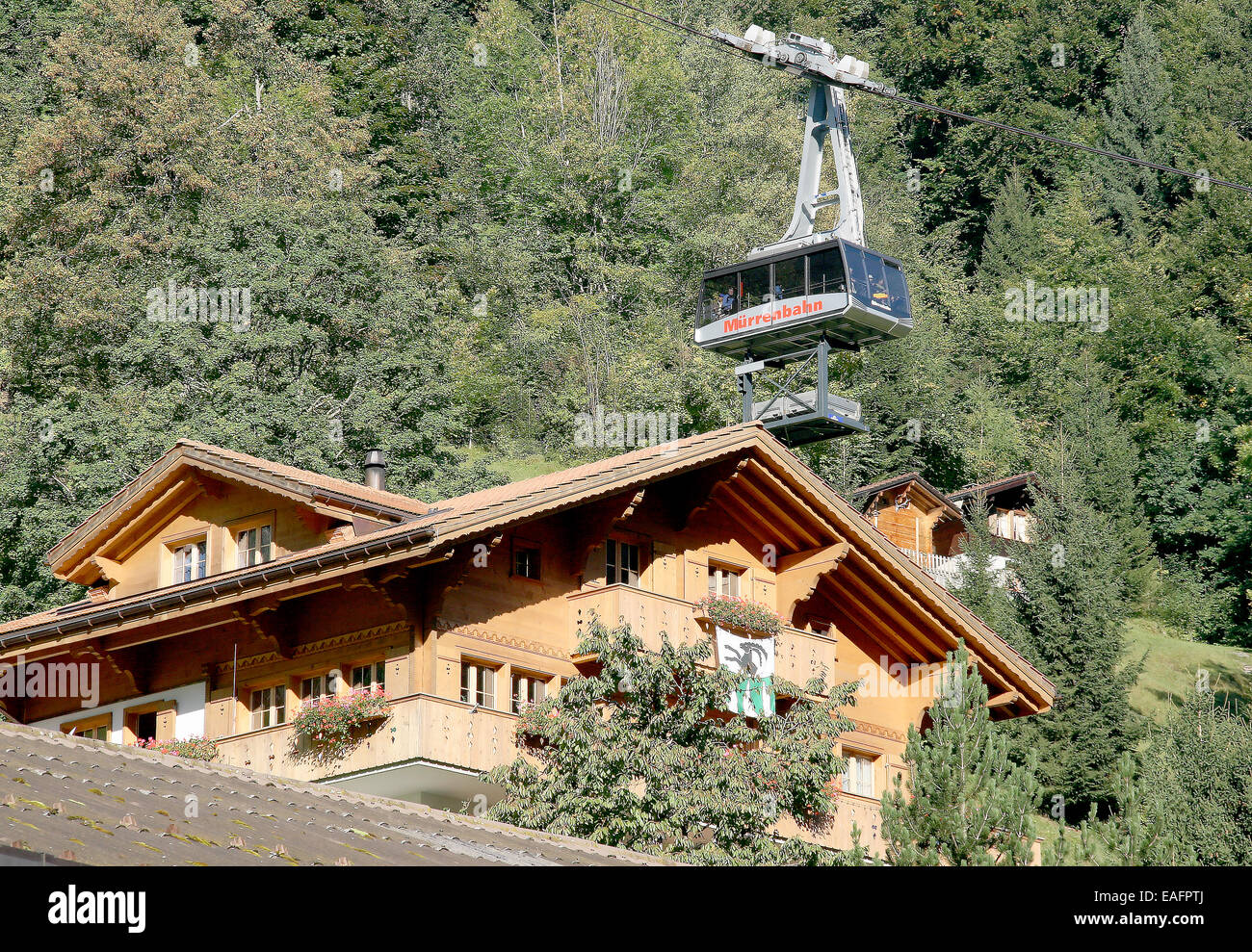 Travels around Switzerland Cable car in Lauterbrunnen and Murren