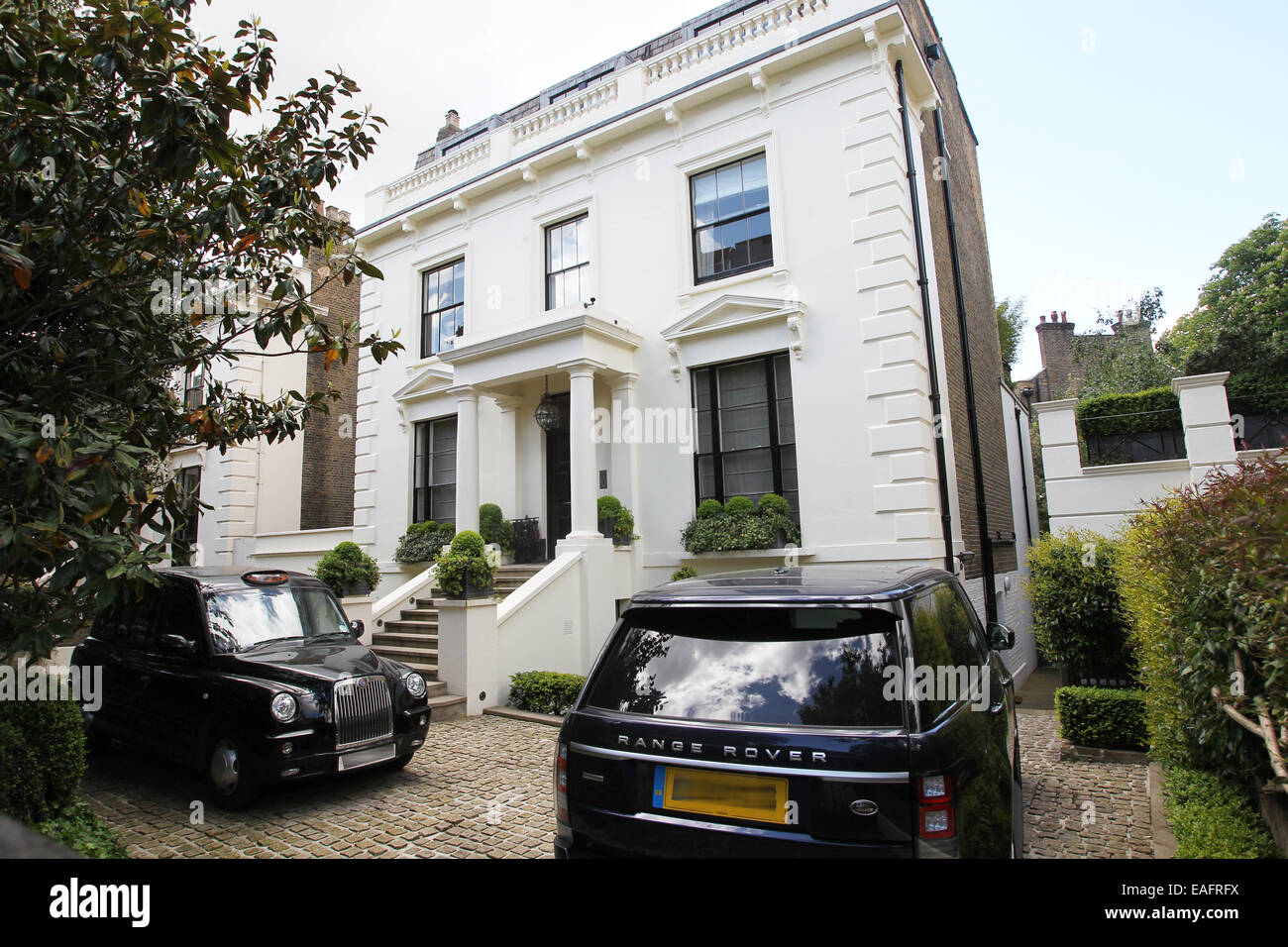 A general View of Gary Barlow's expensive residence in Notting Hill
