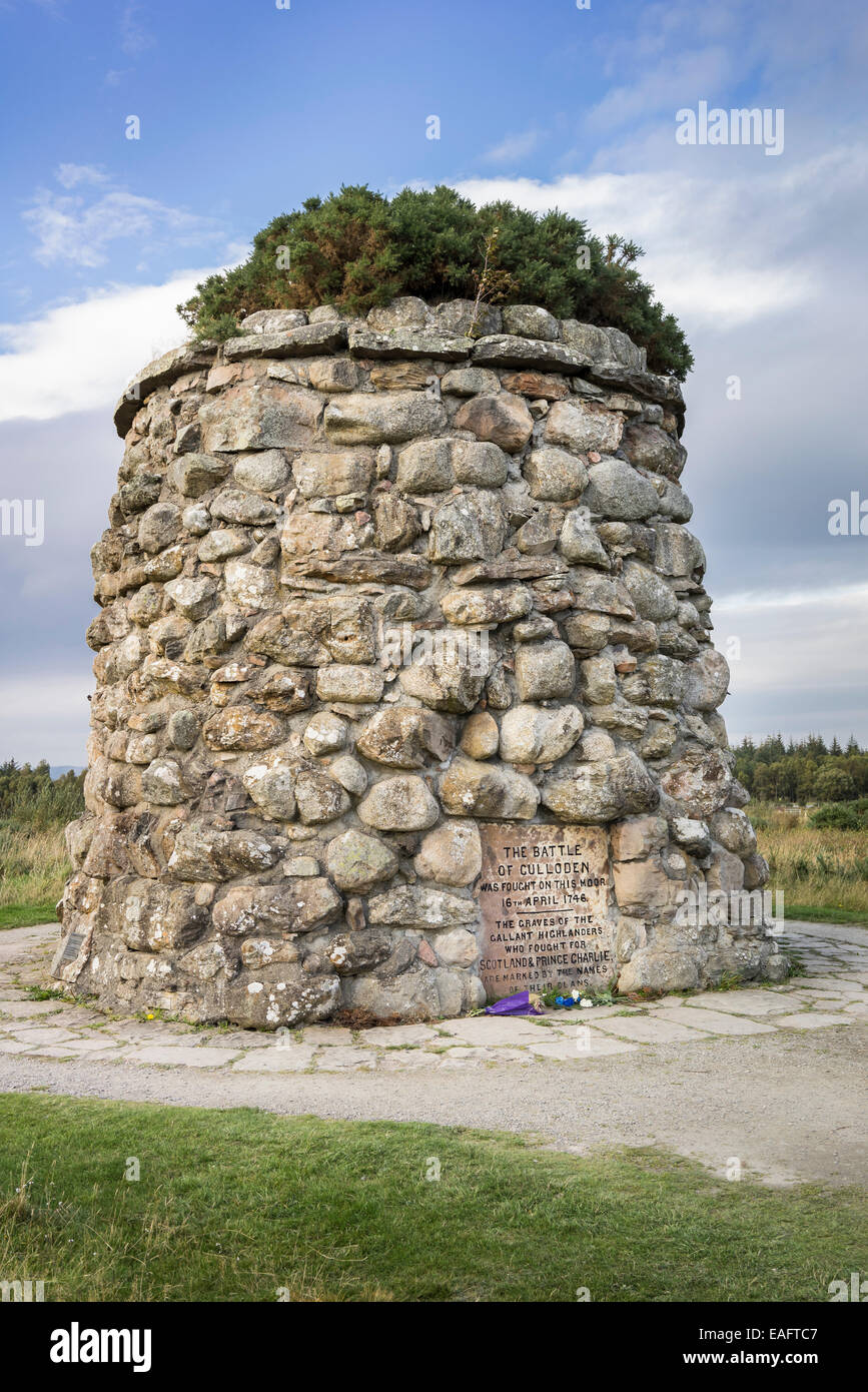 Culloden Moor Battlefield Monument in Scotland Stock Photo Alamy