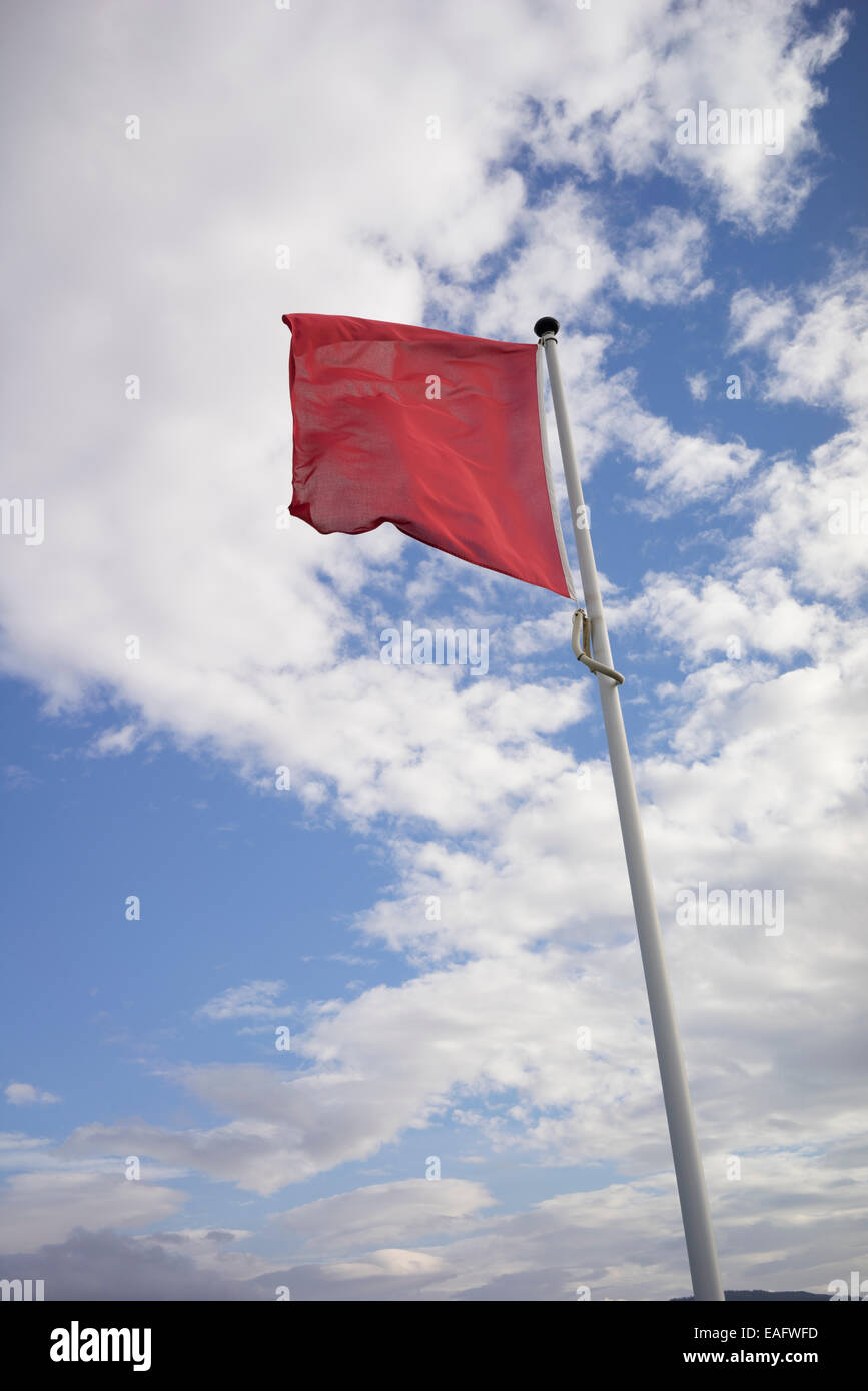 Red Flag of the Scottish Battle lines at Culloden Moor. Stock Photo