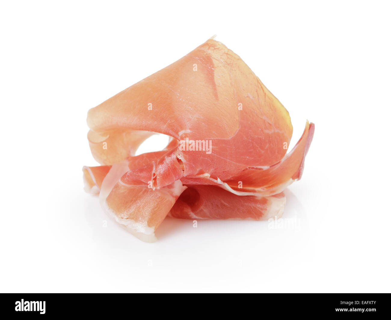 slice of italian prosciutto, isolated on white Stock Photo Alamy
