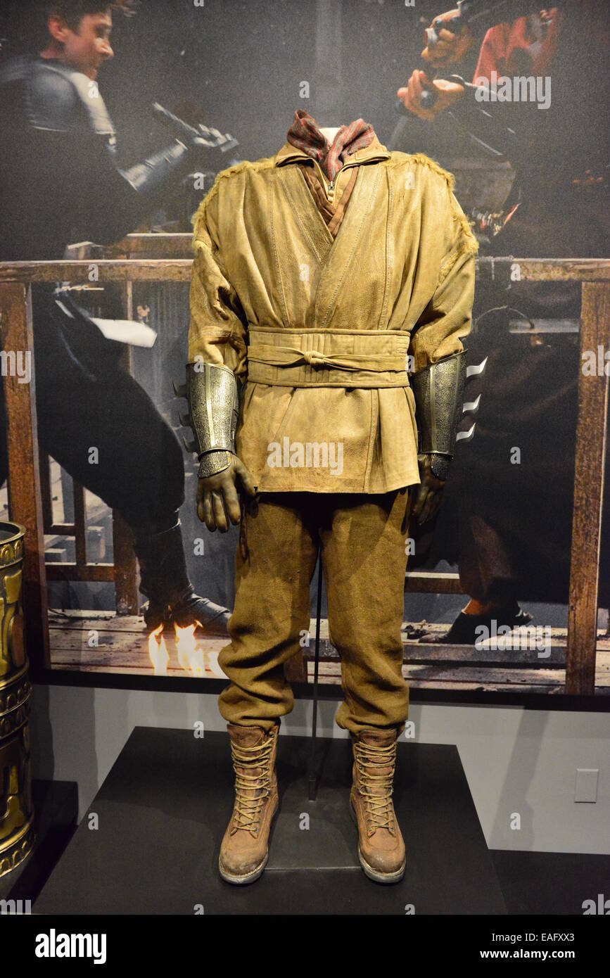 Batman costumes at Warner Bros studios in Los Angeles Stock Photo Alamy