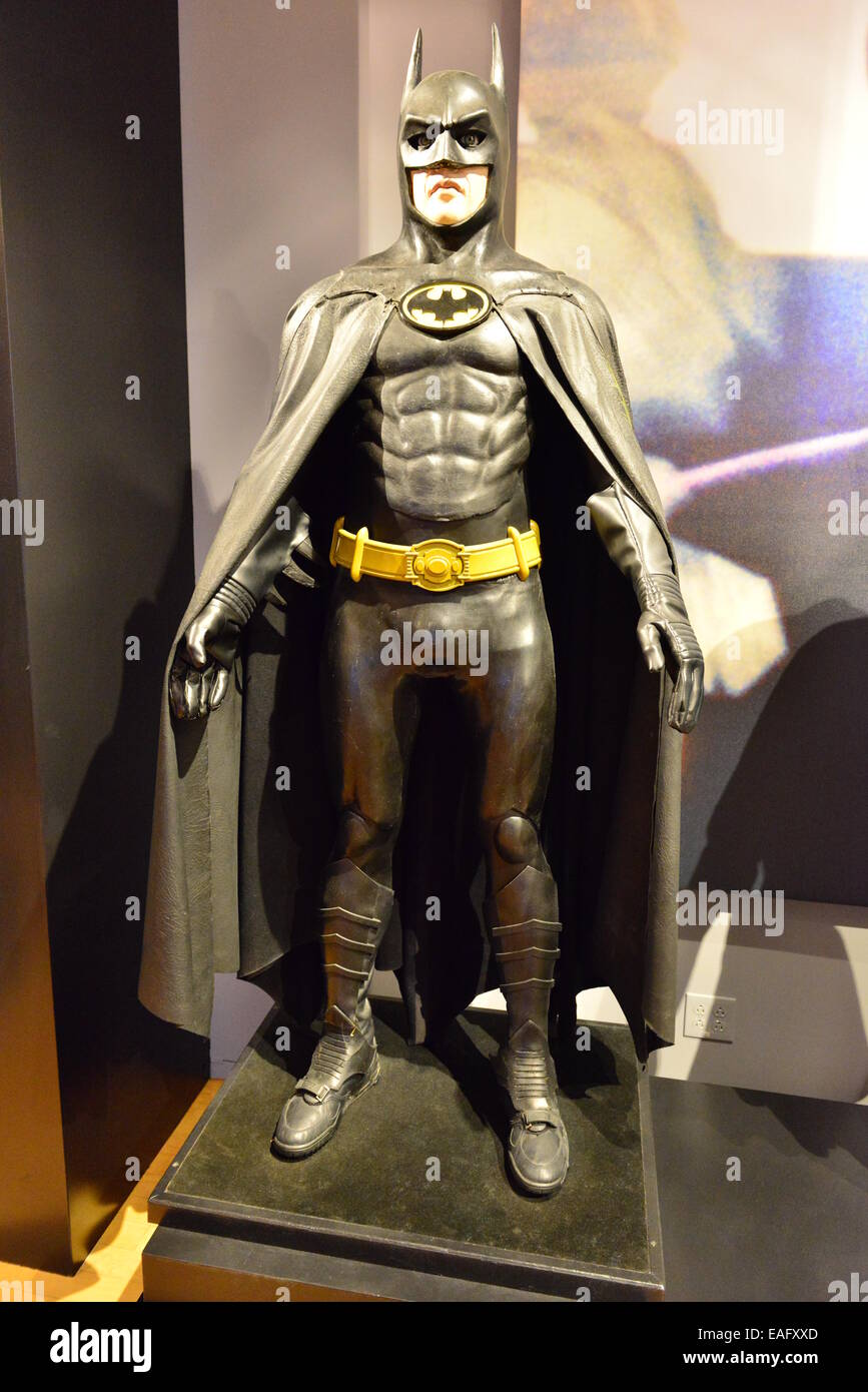 Batman costumes at Warner Bros studios in Los Angeles Stock Photo Alamy