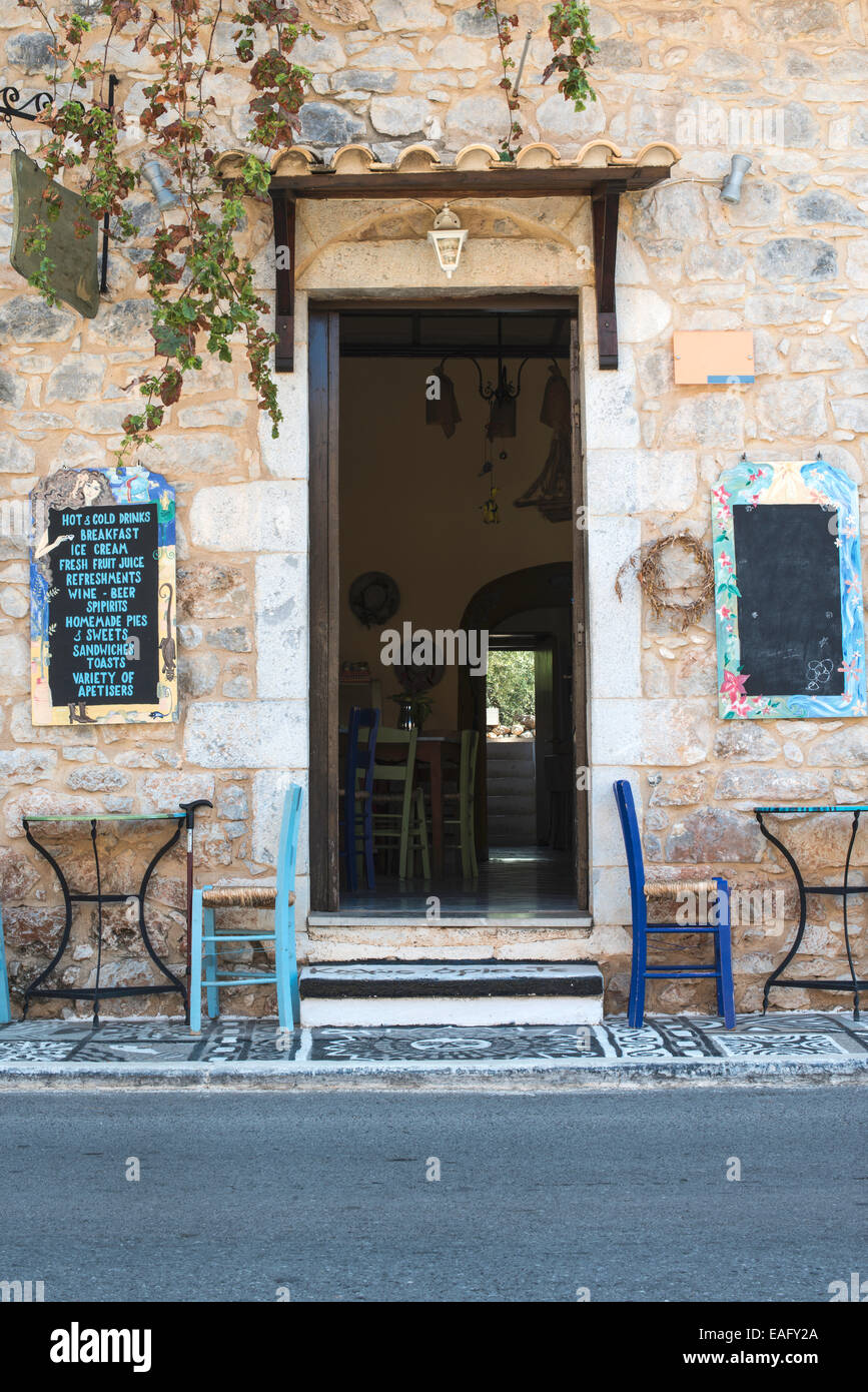 Typical greek restaurant Stock Photo
