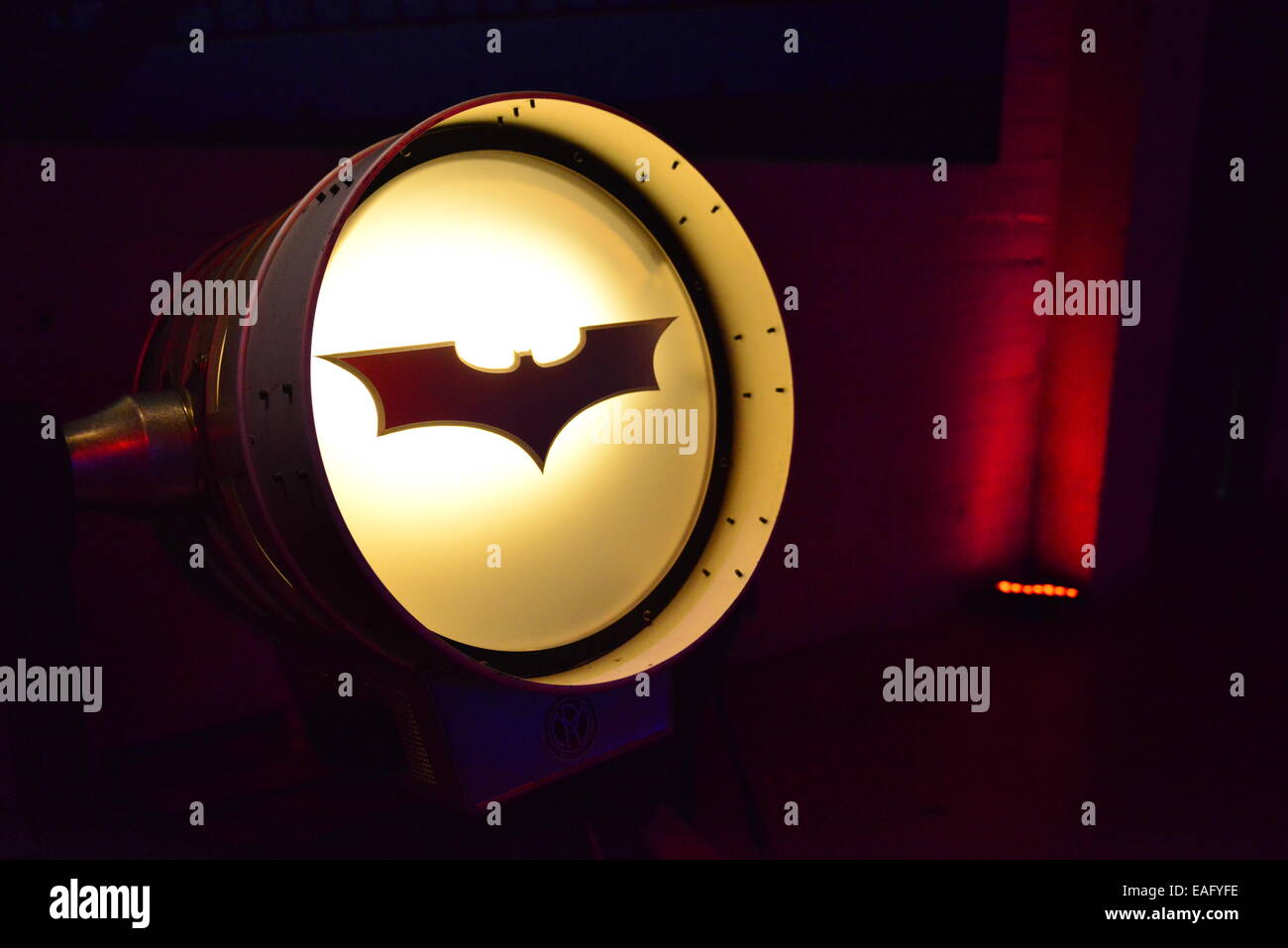 The Bat cave at Warner Bros studios in Los Angeles Stock Photo