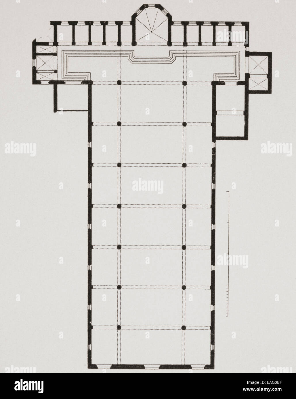 Ground Plan Of The Basilica Di Santa Croce Basilica Of The Holy