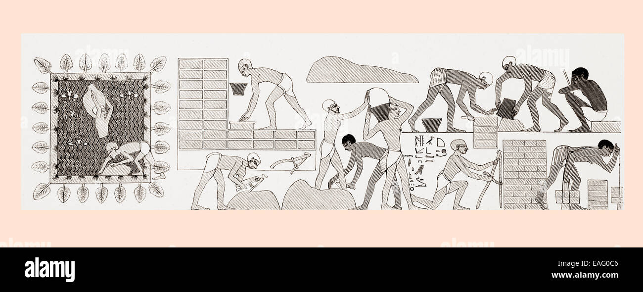 Construction of the Temple of Amon, Luxor, Egypt. Stock Photo