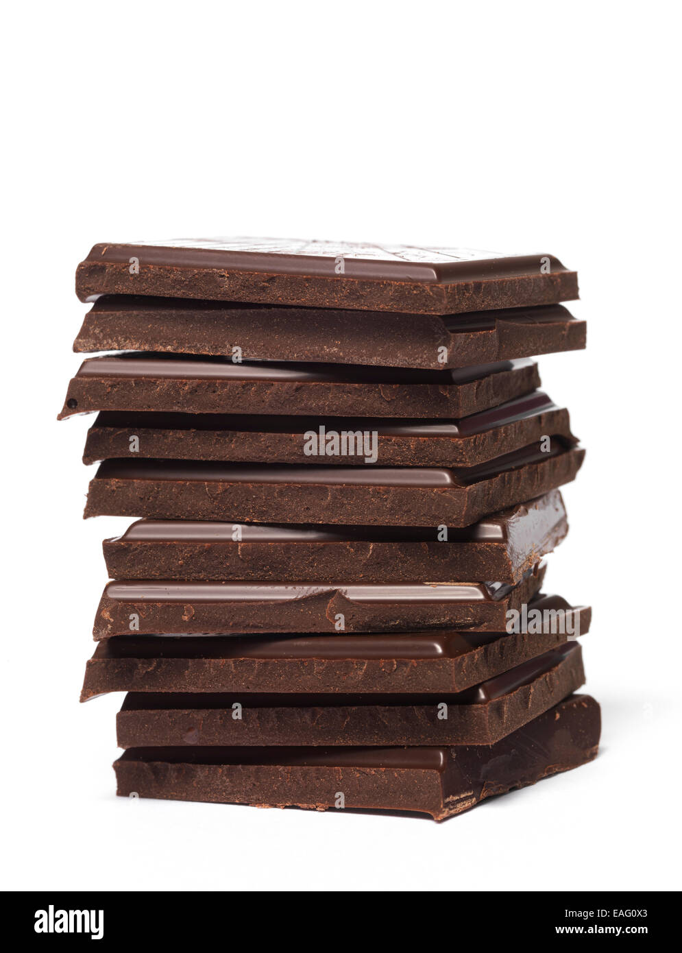 Chocolate stack Stock Photo