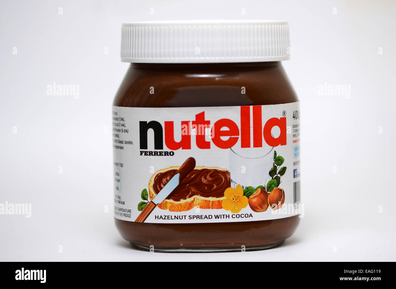 Mini Nutella Container on Pink Background Editorial Stock Image - Image of  nougat, cocoa: 136086139