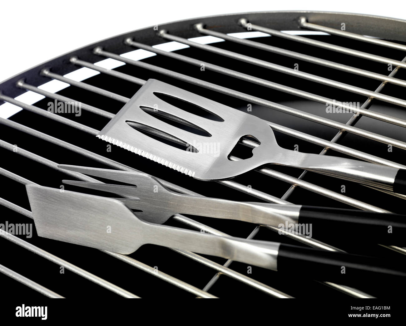 Kettle BBQ with tools Stock Photo Alamy