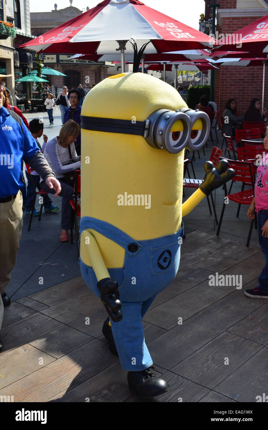 A Minion at Universal Studios in Los Angeles. Stock Photo