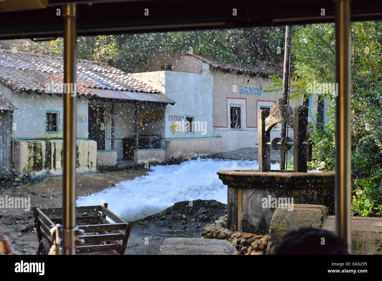 A flash flood at Universal Studios in Los Angeles Stock Photo Alamy