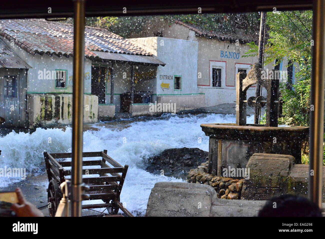 A flash flood at Universal Studios in Los Angeles Stock Photo Alamy