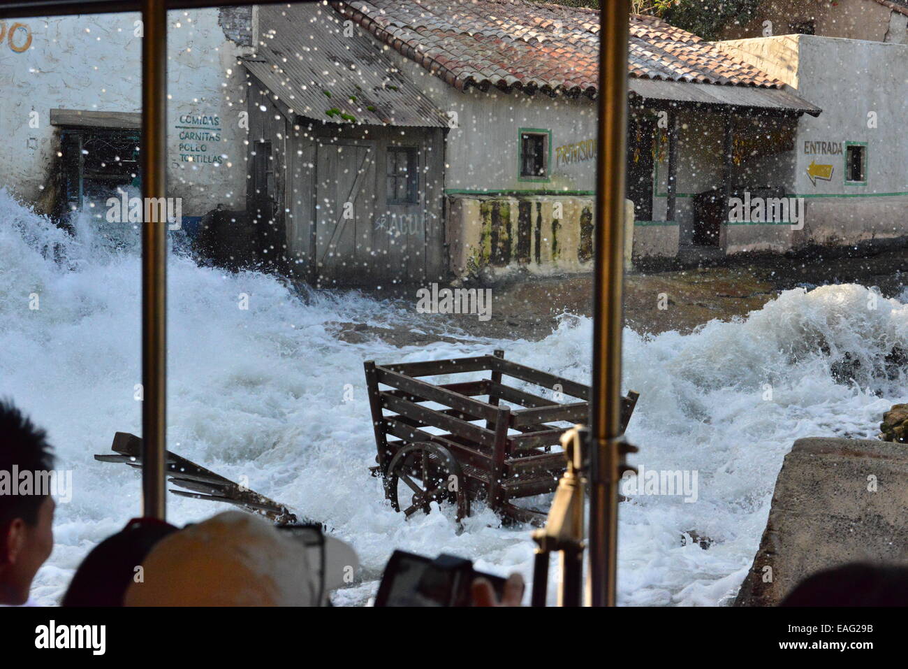 A flash flood at Universal Studios in Los Angeles Stock Photo Alamy