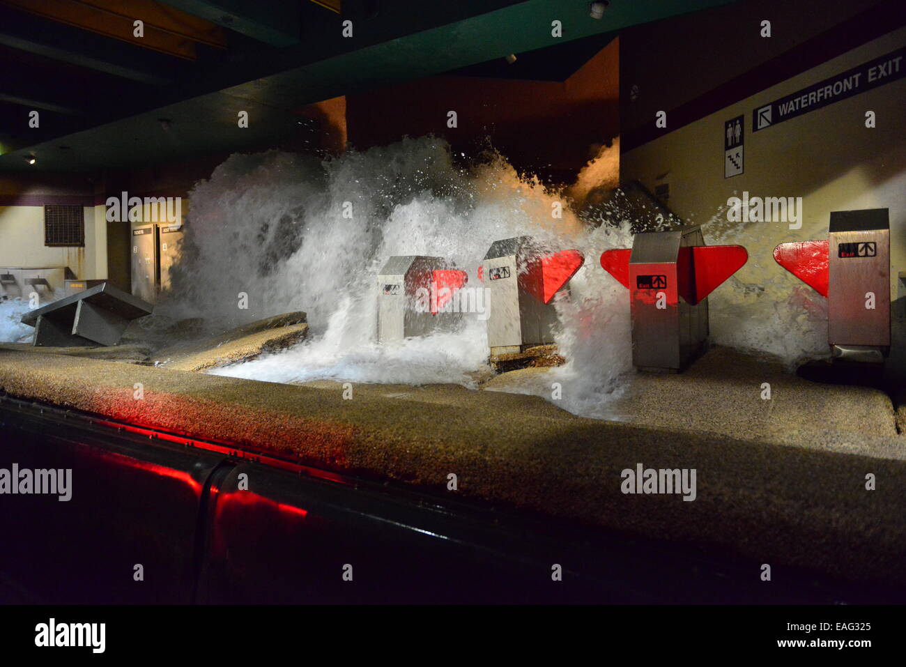 Universal studios, simulation of an Earthquake on a stage ...