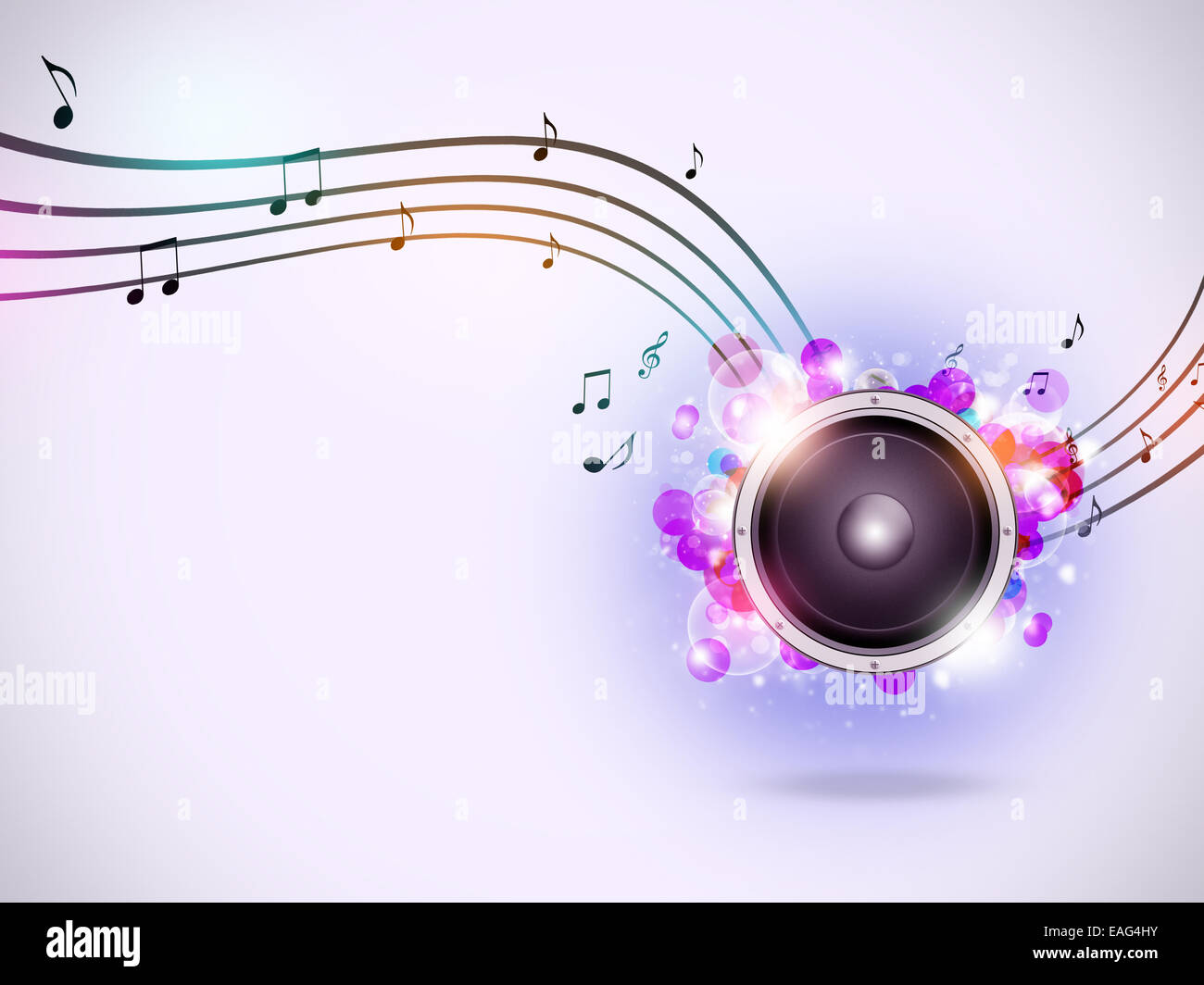 interesting abstract music background with sound speaker and blurry lights  Stock Photo - Alamy
