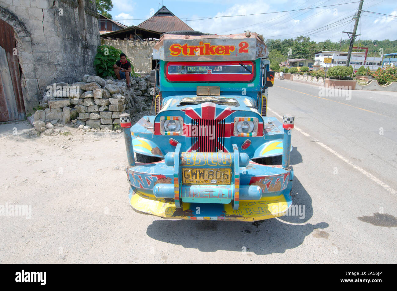 Jeepney bus, island Bohol,  Philippines, Southeast Asia Stock Photo