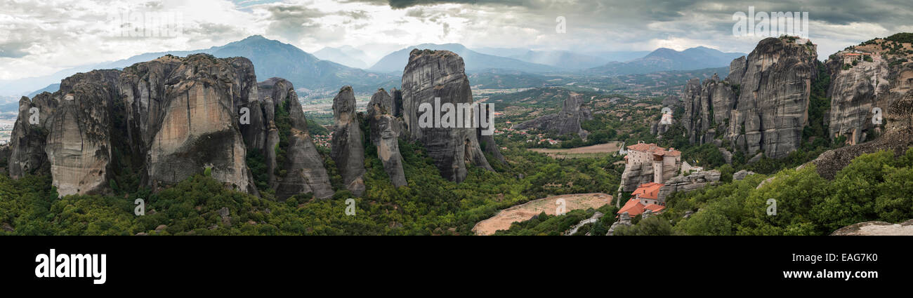 Meteora in Greece. Meteora is the monasteries on the top of the rock ...