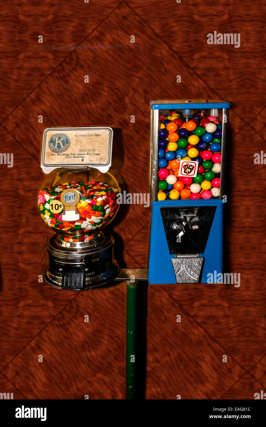 A good old fashioned Gumball machine Stock Photo