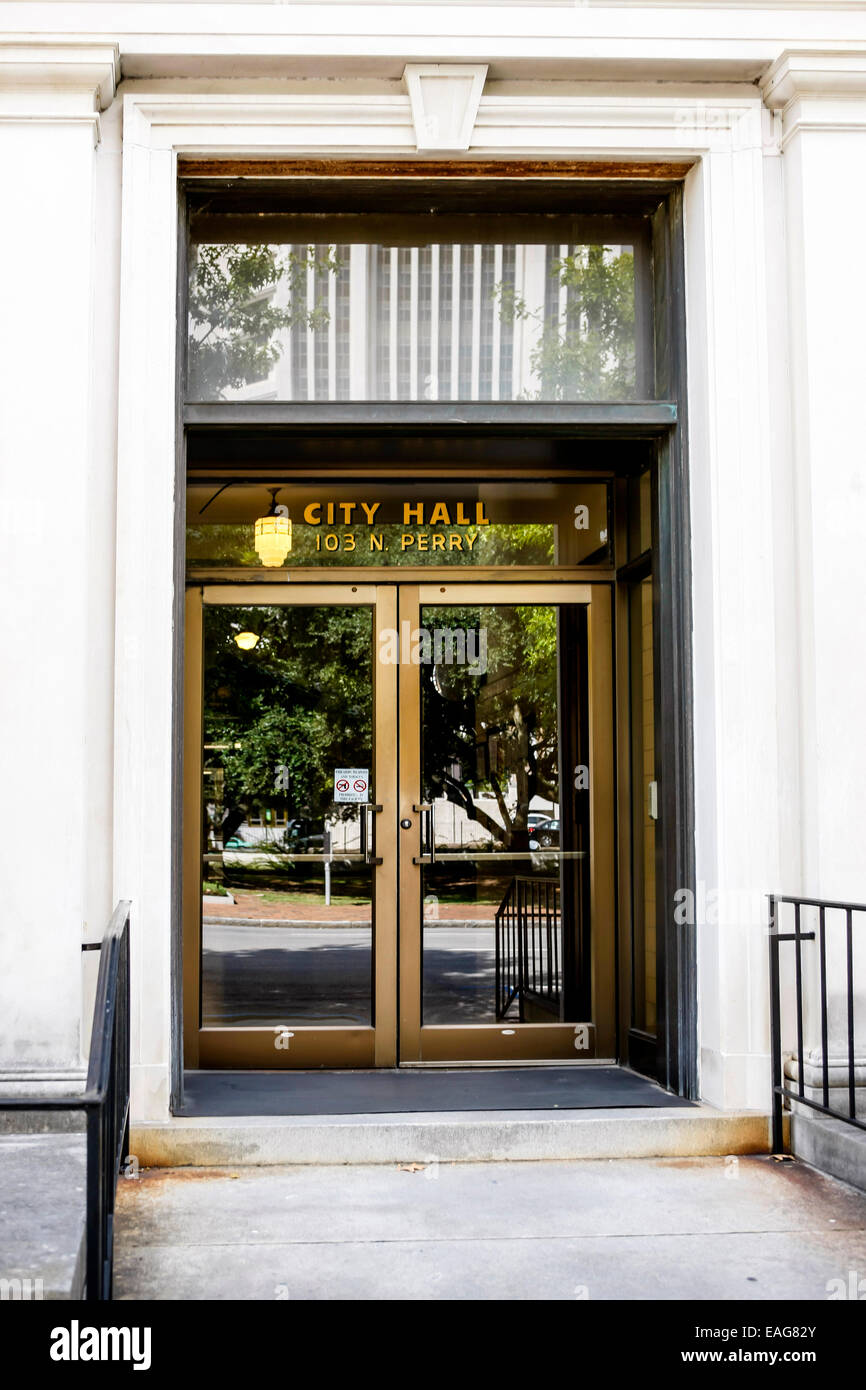 Montgomery City Hall building entrance in Alabama Stock Photo